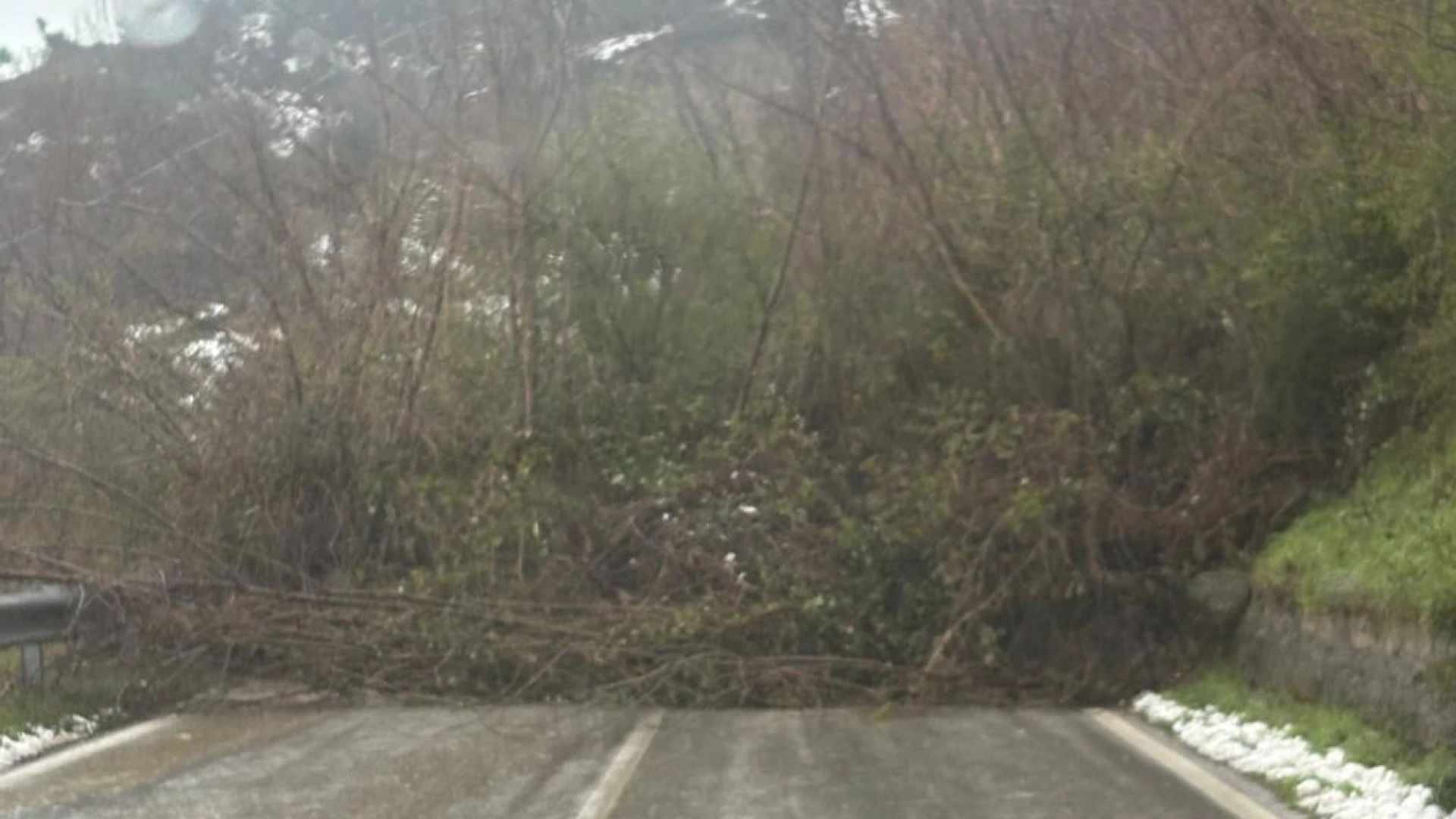Maltempo, cede costone della Sp 86 nel territorio di Agnone. Disposta chiusura del tratto.